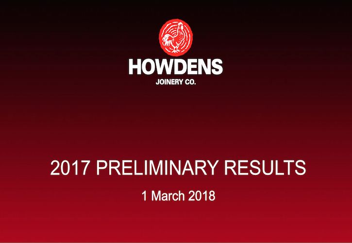 Howdens 2017 Results image