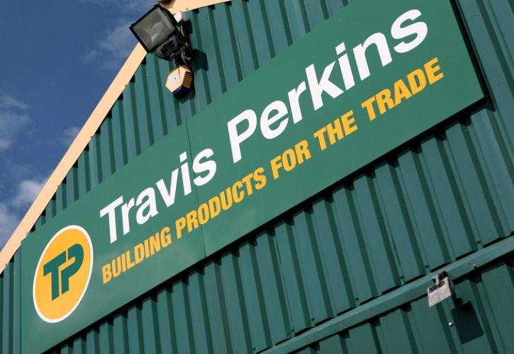 Travis Perkins sign angled