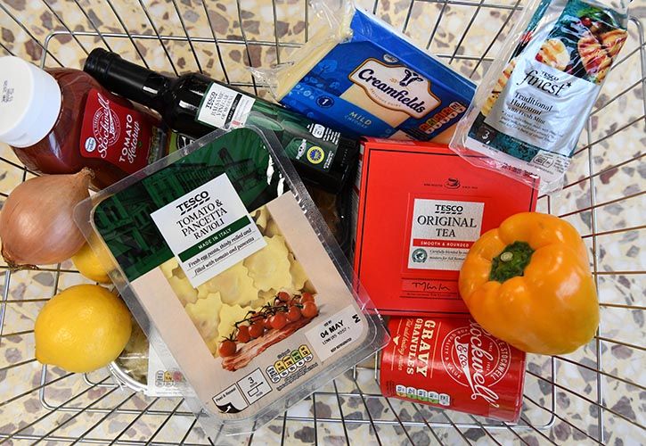 Tesco shopping basket