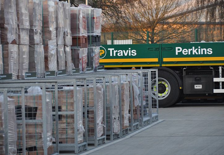 Travis Perkins lorry bricks branch