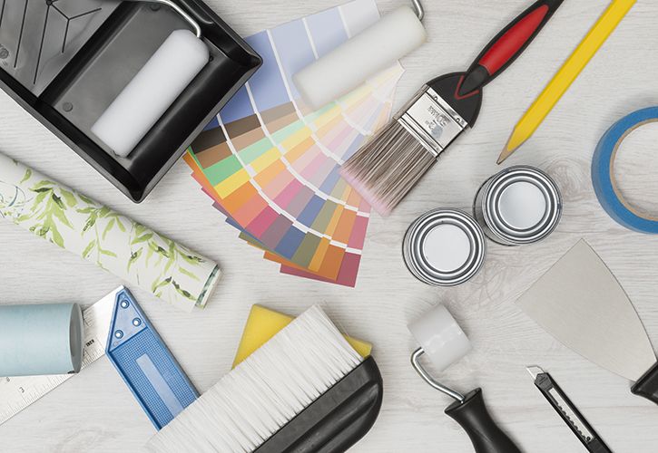 DIY, paint, paintbrush, colour chart, decorate, tools