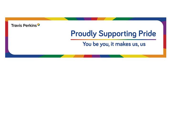 Travis Perkins PLC Pride banner