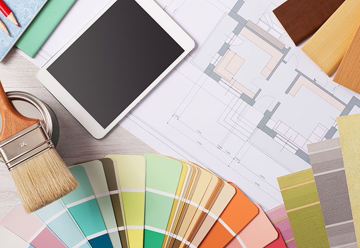 Tablet mobile paint colour home improvement diy shutterstock_271610789