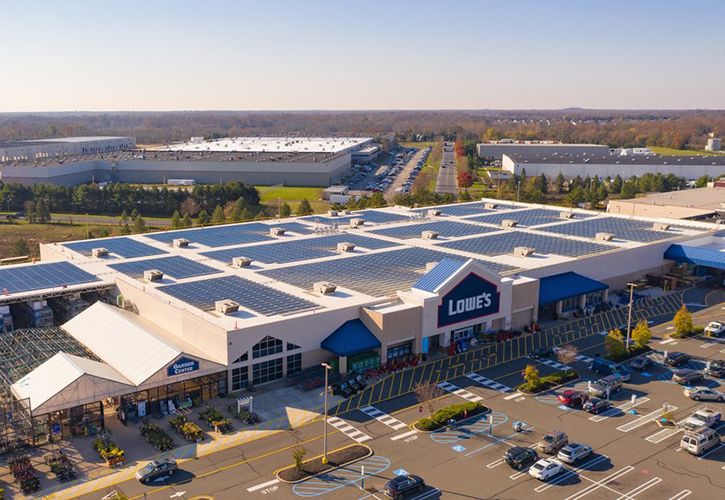 Lowe's solar panels store corporate