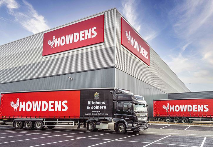 Howdens lorry and sign