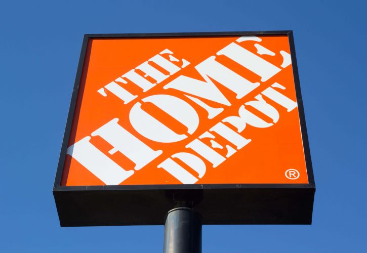 The Home Depot sign - REQUIRES CREDIT Rob Wilson shutterstock_180692453