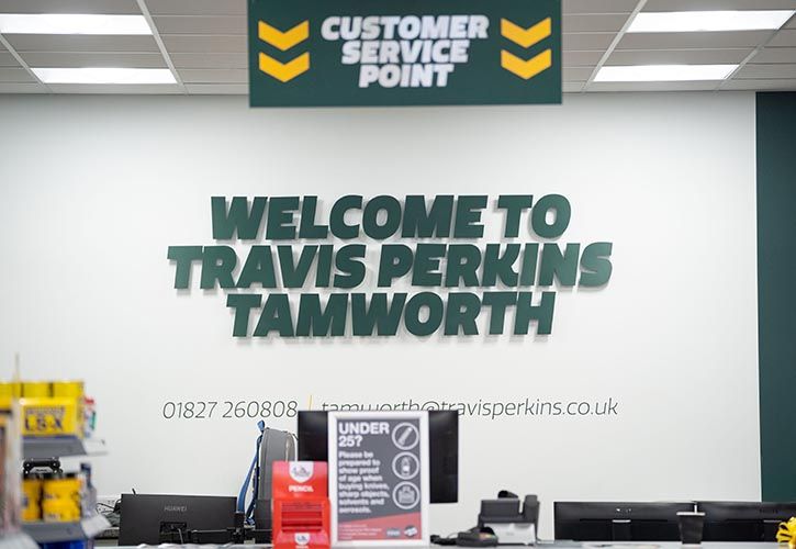 SWNS Travis Perkins Tamworth sign