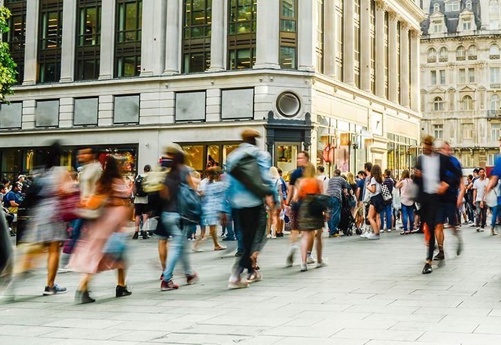 Shoppers London UK Street Sunny shutterstock_1137631598 William Barton 1