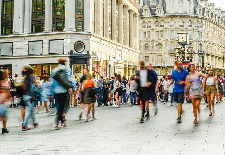 Shoppers London UK Street Sunny shutterstock_1137631598 William Barton 2