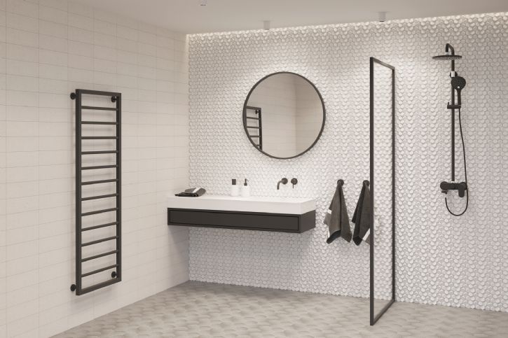 Black and white bathroom iStock-1289147288