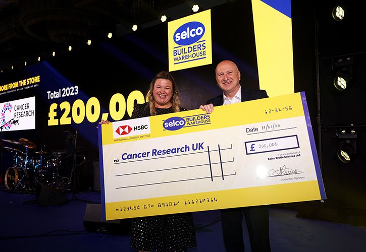 Selco Cancer Research cheque