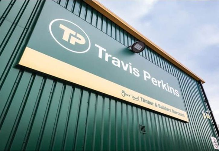 Travis Perkins sign angled