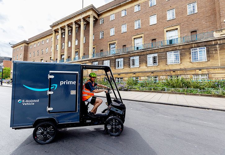 UNP Amazon electric cargo bike Norwich City Hall