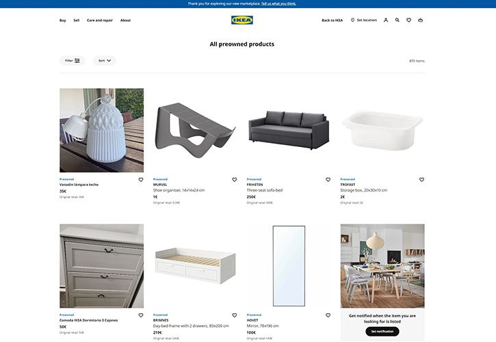 IKEA starts testing second-hand marketplace in Madrid and Oslo