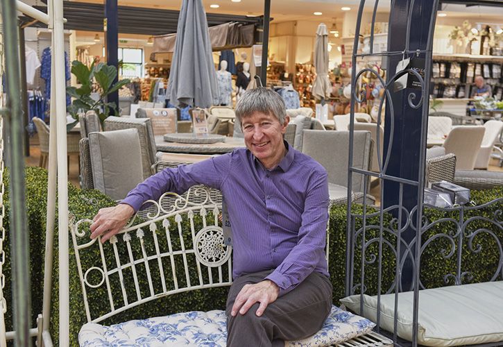 GCA CEO Peter Burks garden furniture