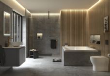 Wickes bathrooms - Concrete Pebble Warm Minimal