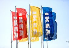 Six IKEA flags (corporate)
