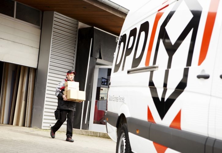 DPD van and loading bay