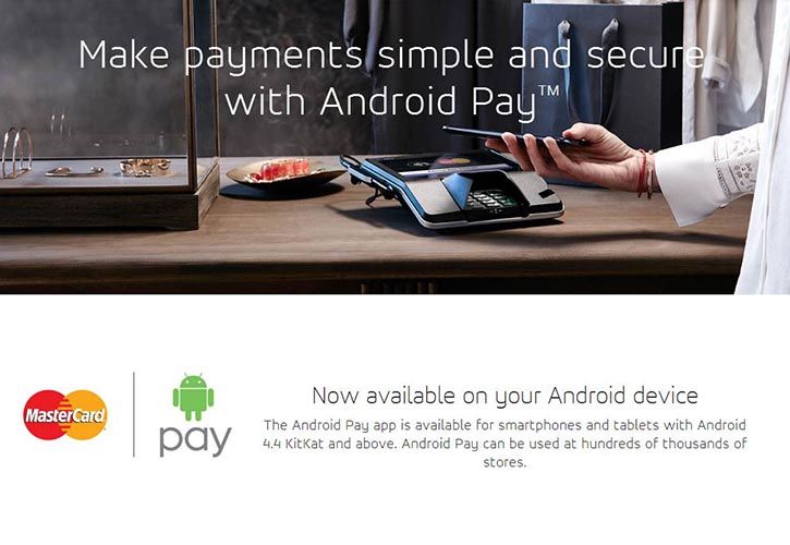 Android Pay & Mastercard 725 x 500