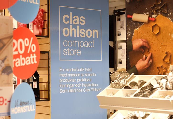 Clas Ohlson compact store - Stockholm 725 x 500