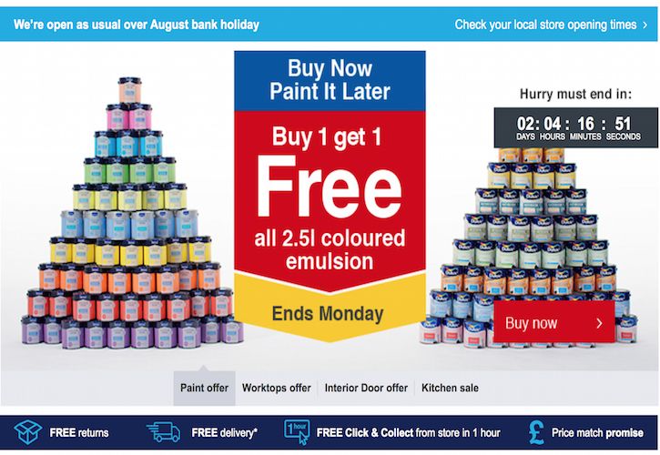 Wickes BOGOF deal - August bank holiday