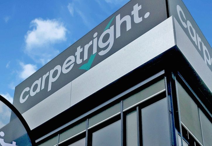 Carpetright corner sign 725 x 500