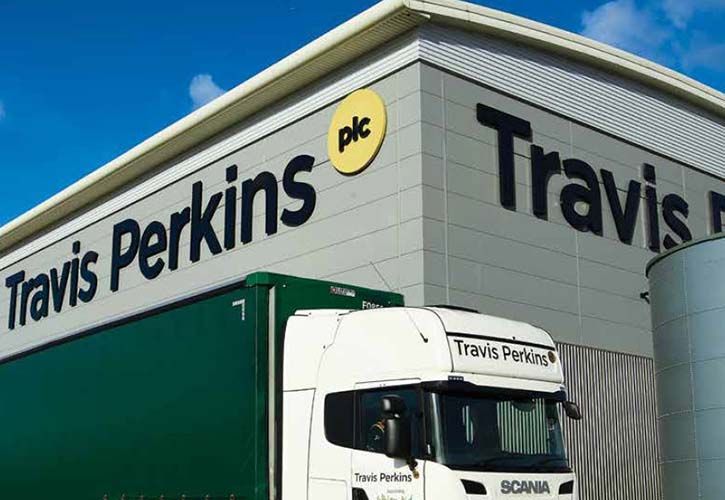 Travis Perkins lorry and sign 725 x 500