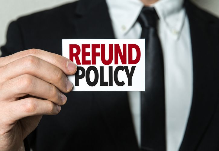 Return policy 725 x 500