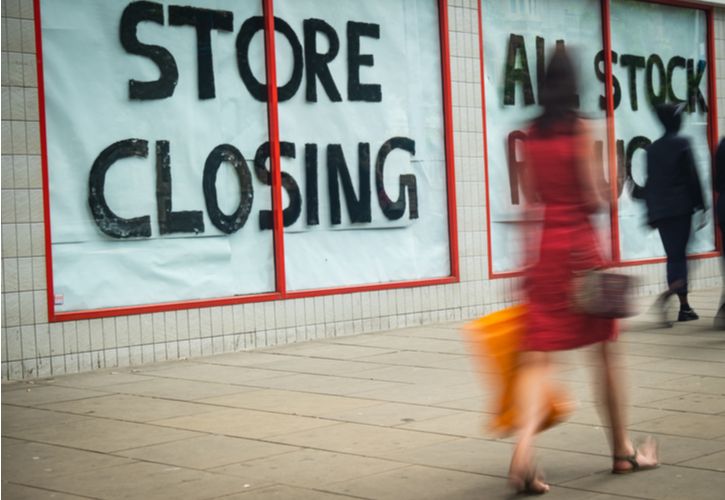 Store closure sign